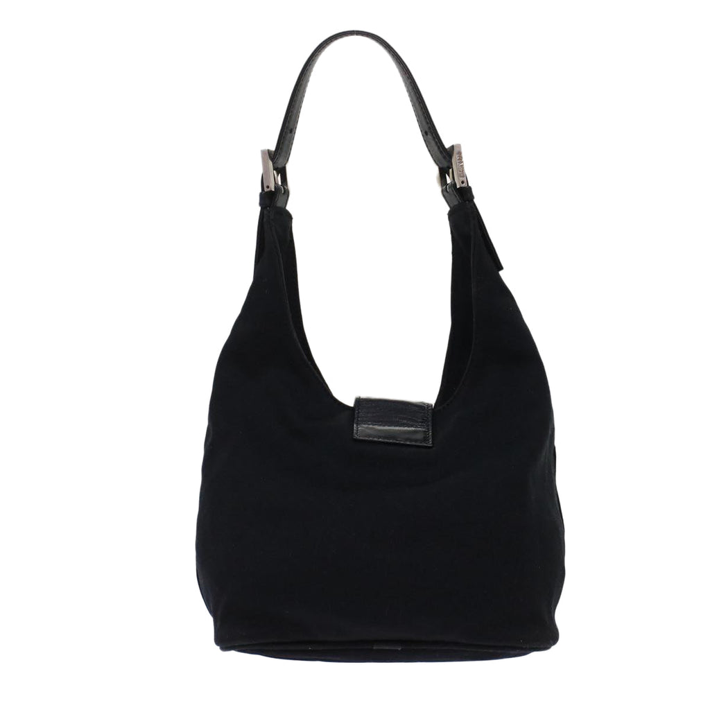 FENDI Mamma Baguette Shoulder Bag Nylon Black ep1158