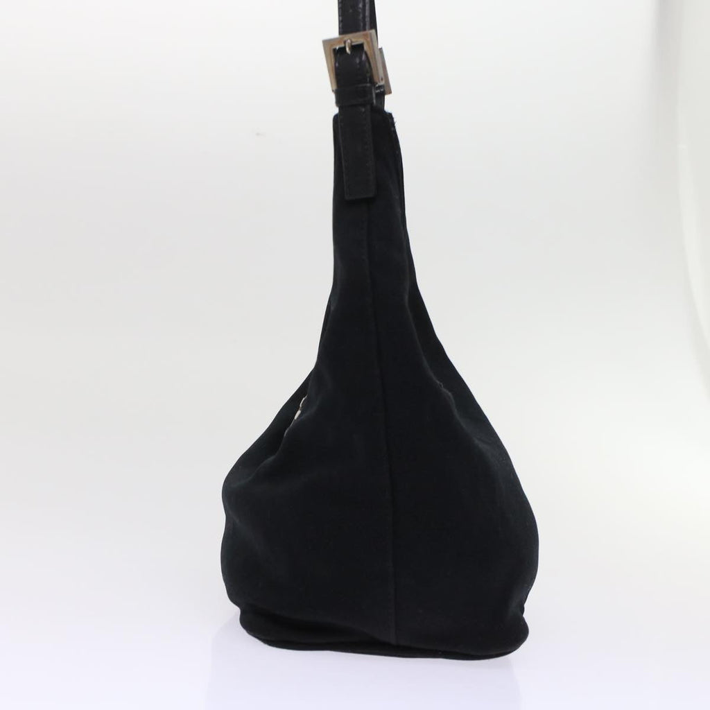FENDI Mamma Baguette Shoulder Bag Nylon Black ep1158