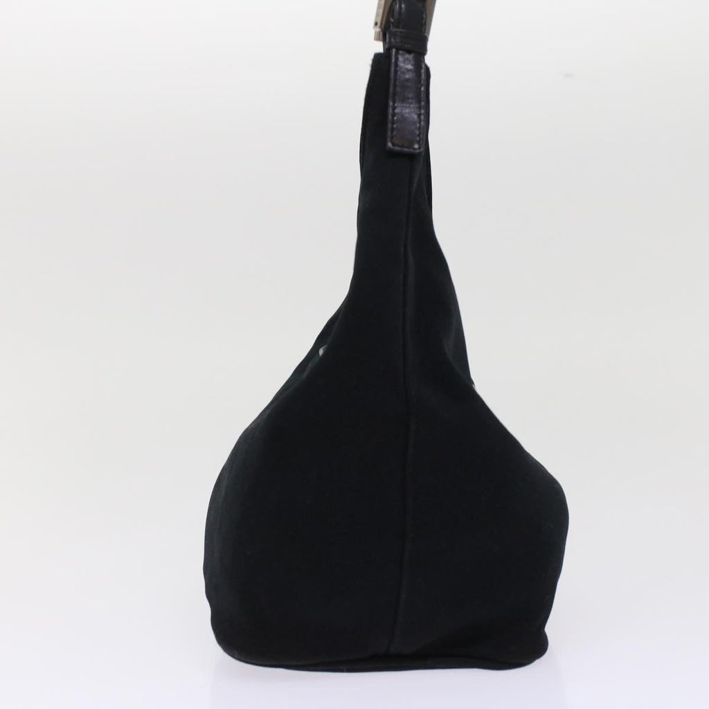FENDI Mamma Baguette Shoulder Bag Nylon Black ep1158