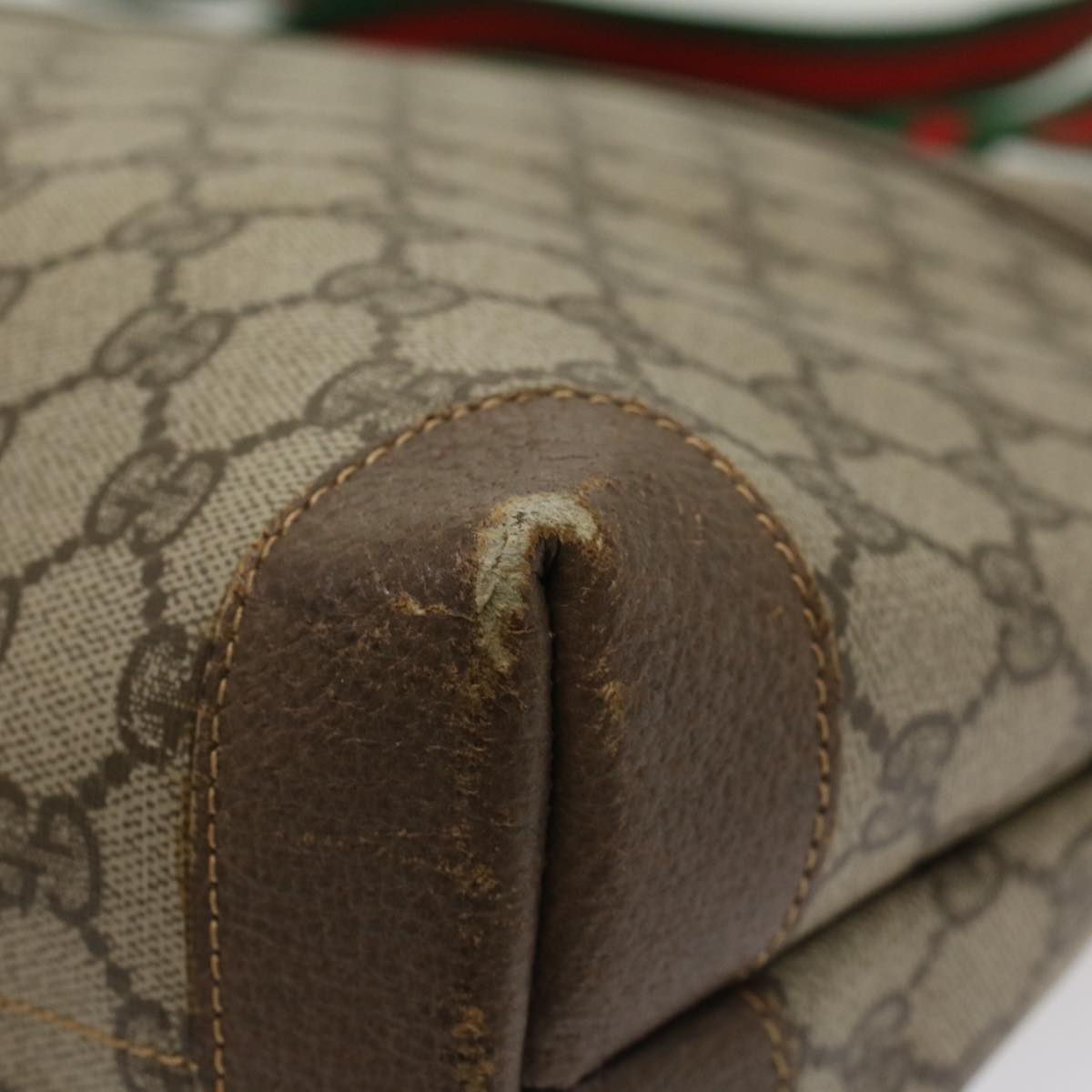 GUCCI GG Canvas Web Sherry Line Shoulder Bag Beige Red Green ep1163