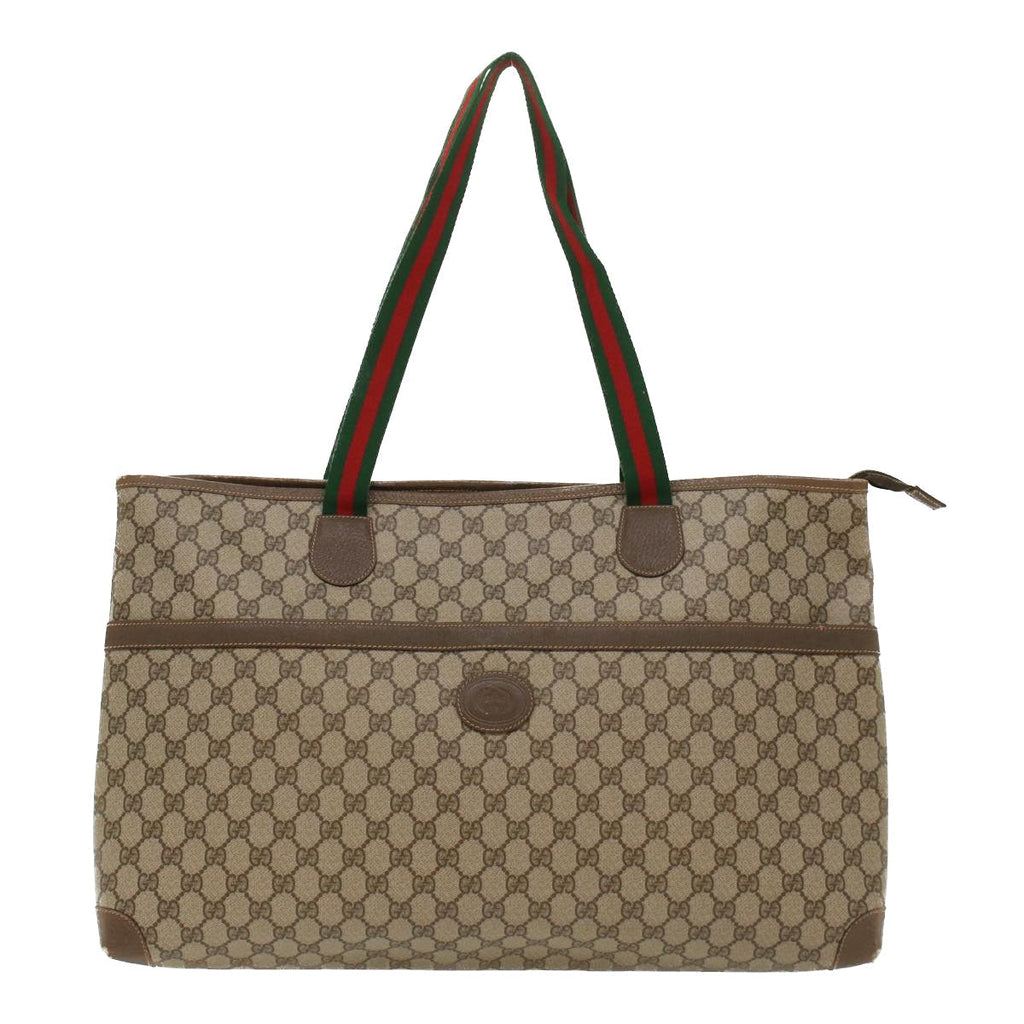 GUCCI GG Canvas Web Sherry Line Shoulder Bag Beige Red Green ep1163