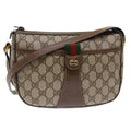 GUCCI GG Canvas Web Sherry Line Shoulder Bag Beige Red 89•02•032 ep1209
