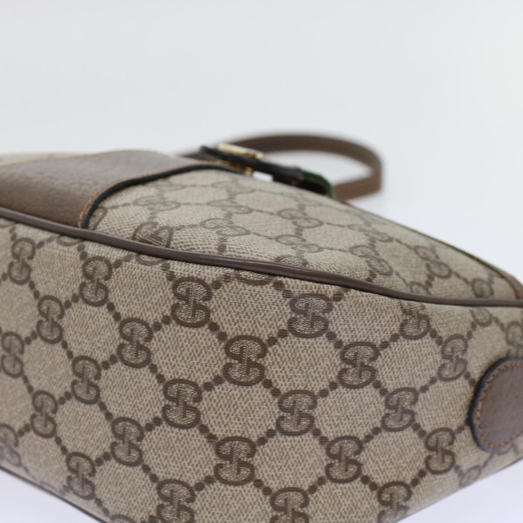 GUCCI GG Canvas Web Sherry Line Shoulder Bag Beige Red 89•02•032 ep1209
