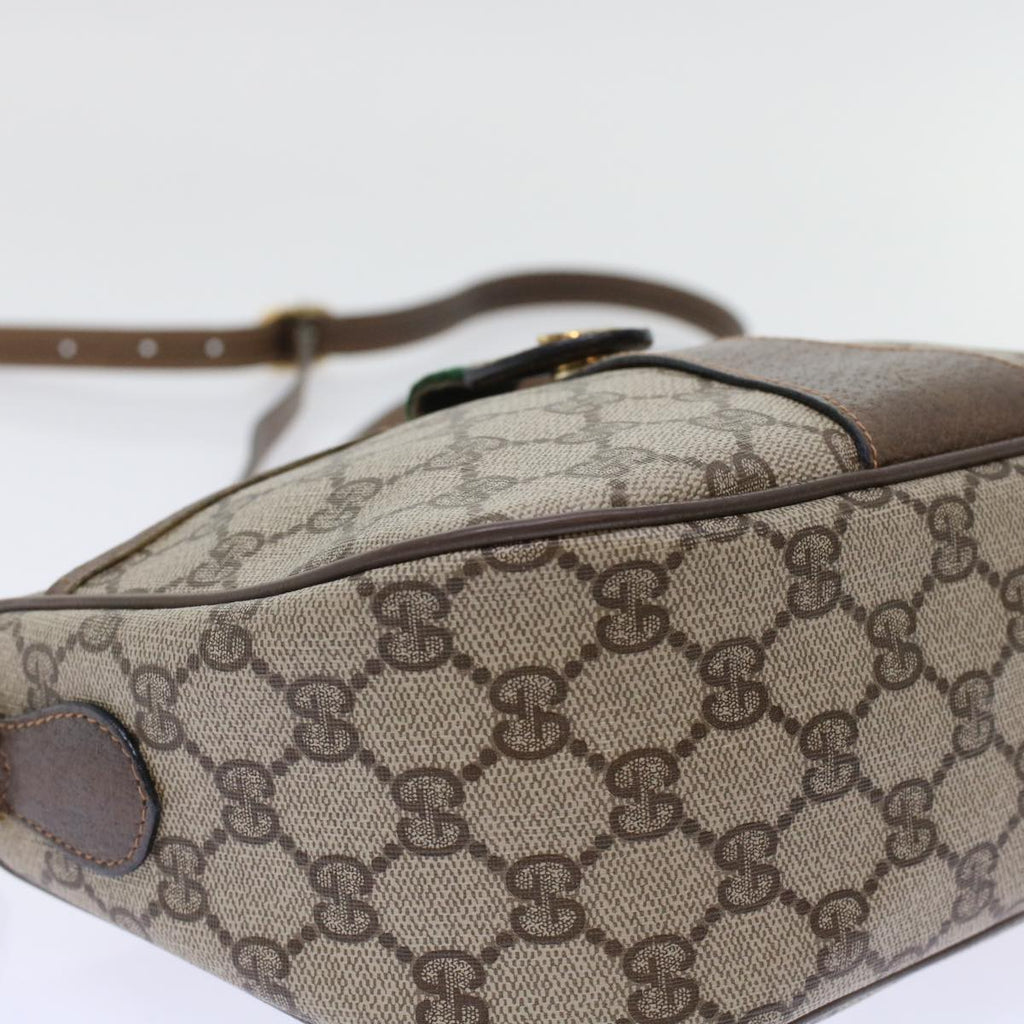 GUCCI GG Canvas Web Sherry Line Shoulder Bag Beige Red 89•02•032 ep1209