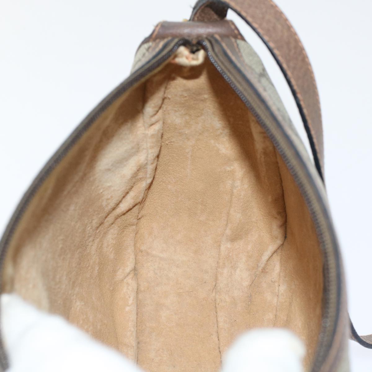 GUCCI GG Canvas Web Sherry Line Shoulder Bag Beige Red 89•02•032 ep1209