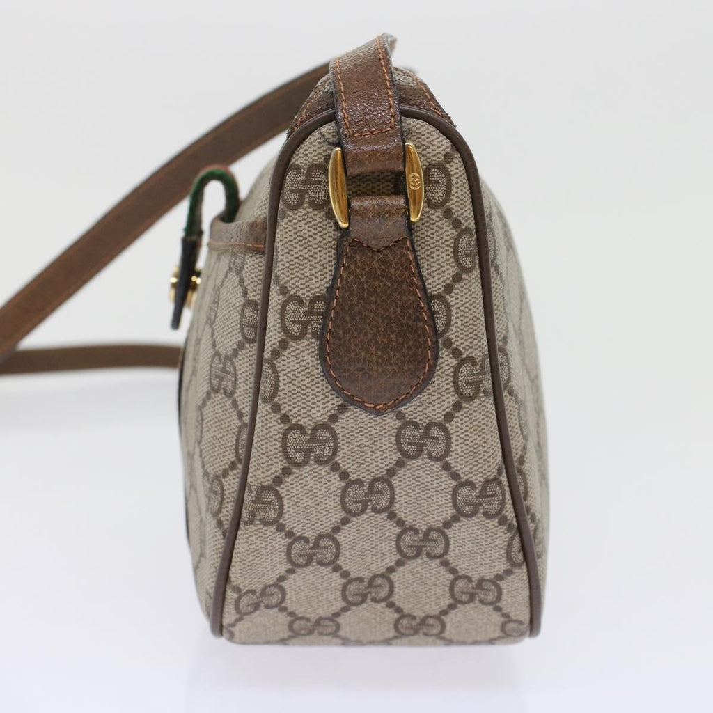 GUCCI GG Canvas Web Sherry Line Shoulder Bag Beige Red 89•02•032 ep1209
