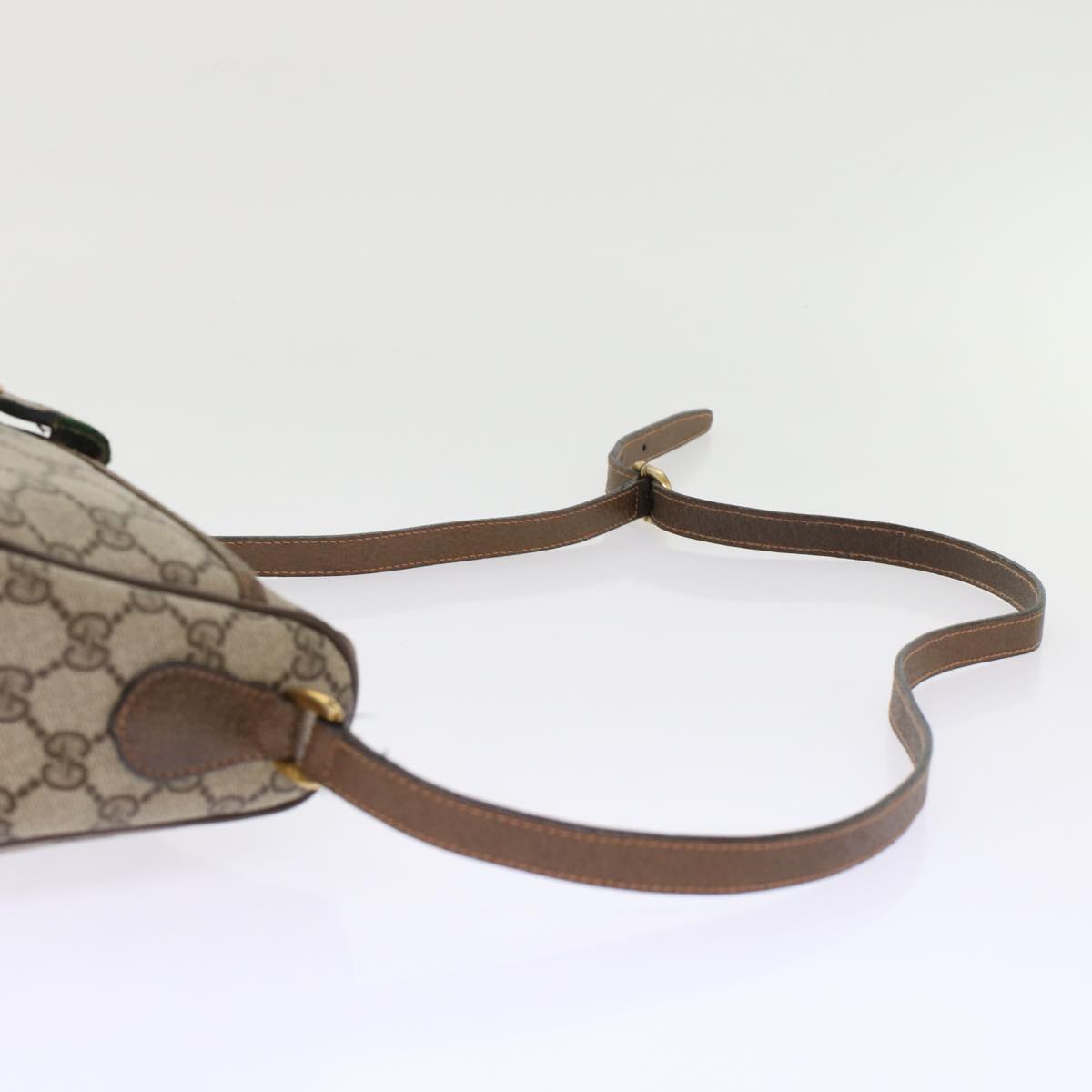 GUCCI GG Canvas Web Sherry Line Shoulder Bag Beige Red 89•02•032 ep1209