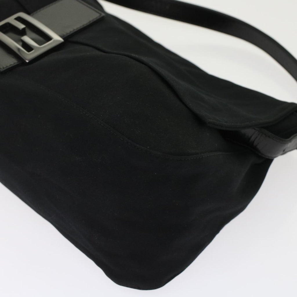 FENDI Mamma Baguette Shoulder Bag Nylon Black ep1217