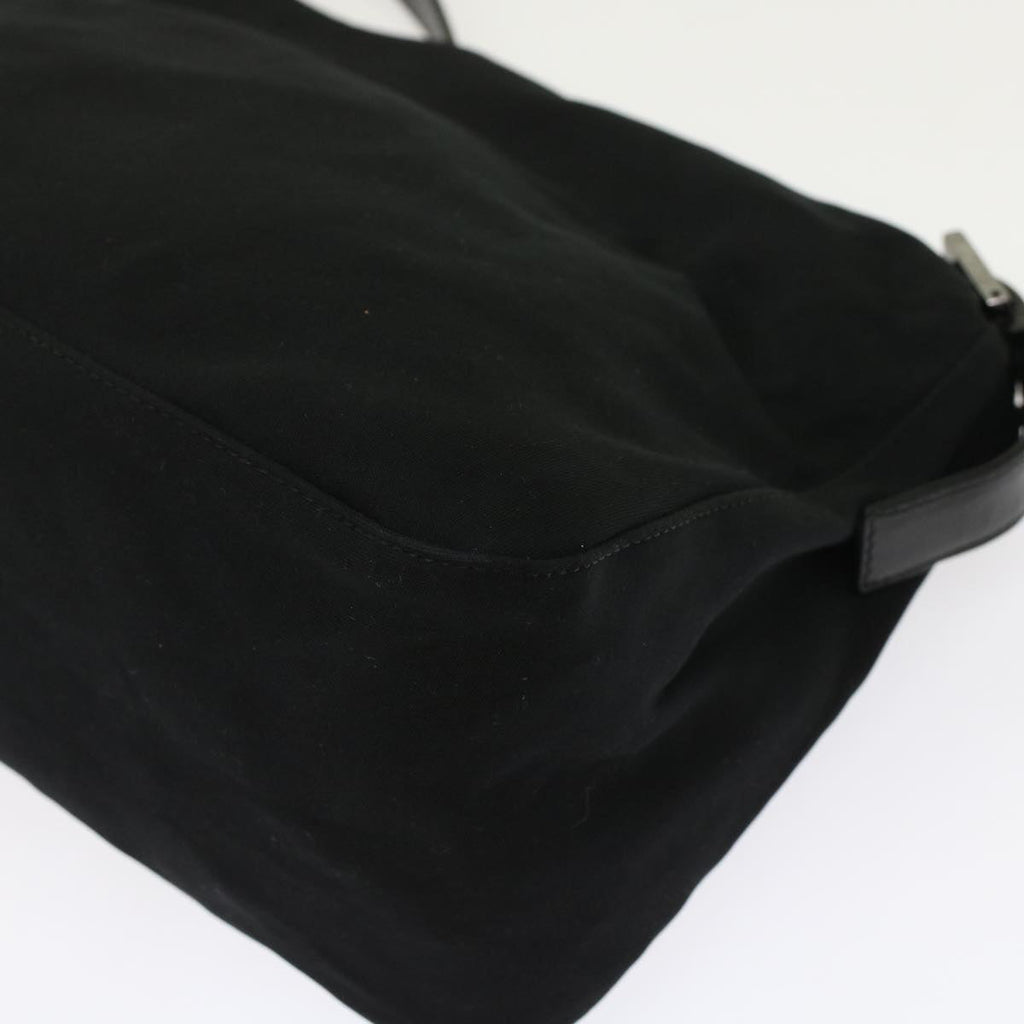 FENDI Mamma Baguette Shoulder Bag Nylon Black ep1217