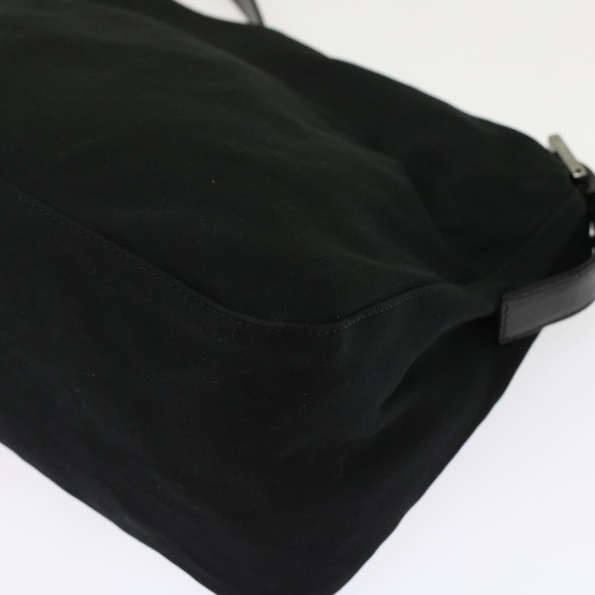 FENDI Mamma Baguette Shoulder Bag Nylon Black ep1217