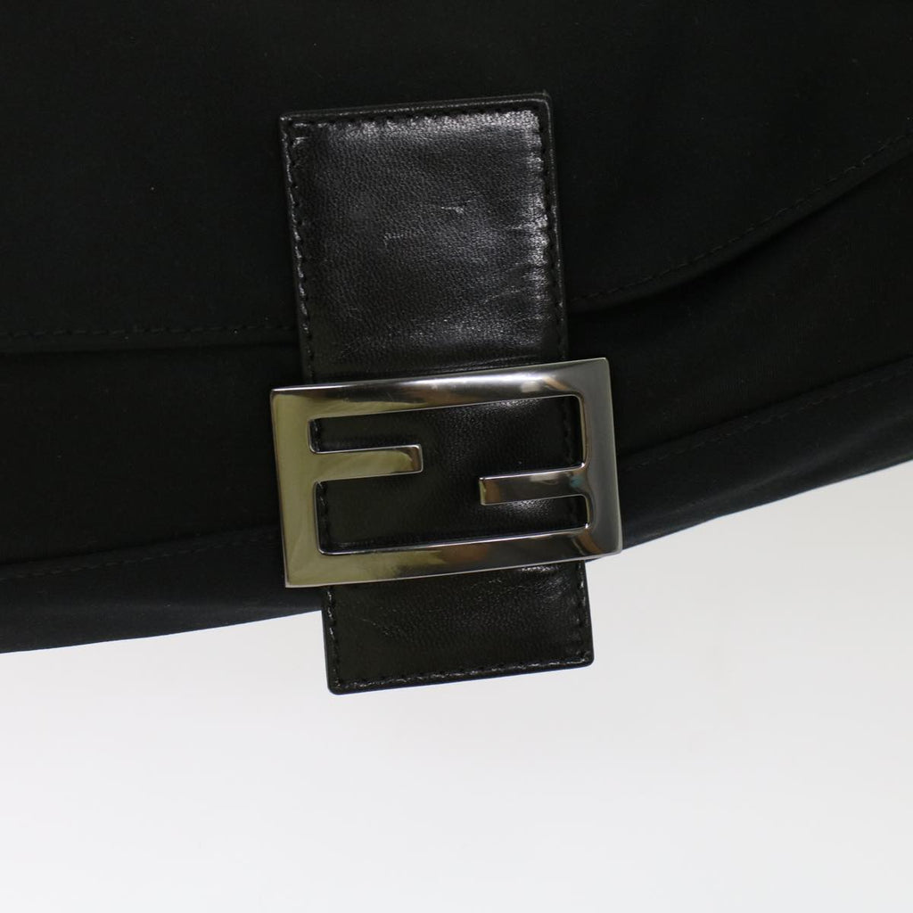 FENDI Mamma Baguette Shoulder Bag Nylon Black ep1217