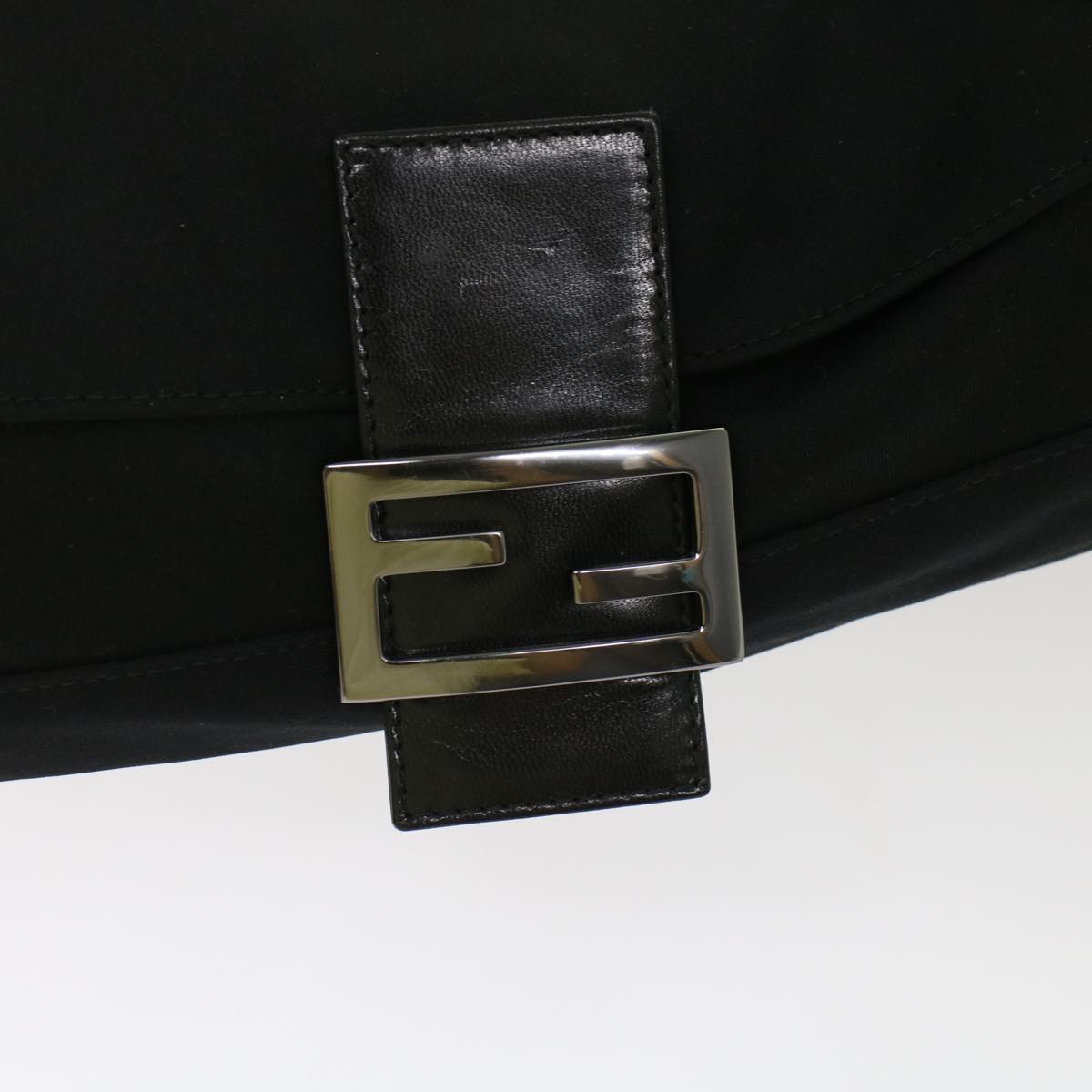 FENDI Mamma Baguette Shoulder Bag Nylon Black ep1217