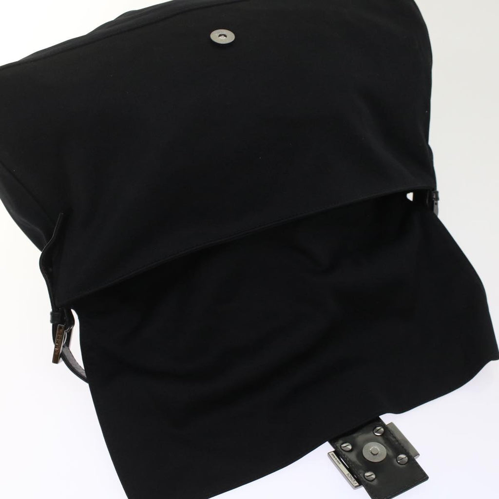 FENDI Mamma Baguette Shoulder Bag Nylon Black ep1217