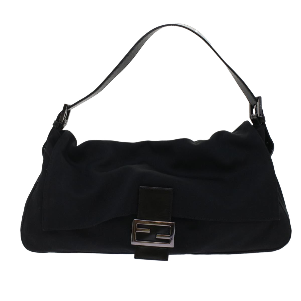 FENDI Mamma Baguette Shoulder Bag Nylon Black ep1217