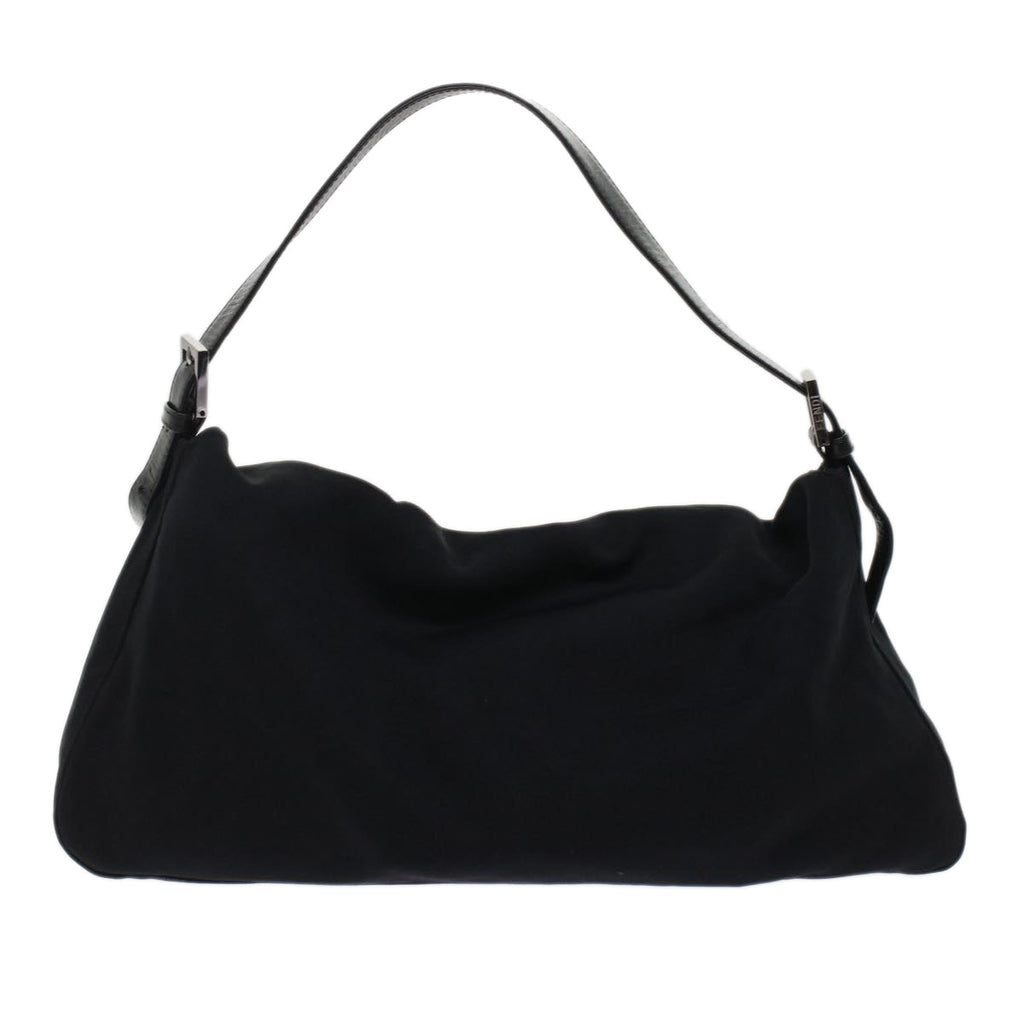 FENDI Mamma Baguette Shoulder Bag Nylon Black ep1217