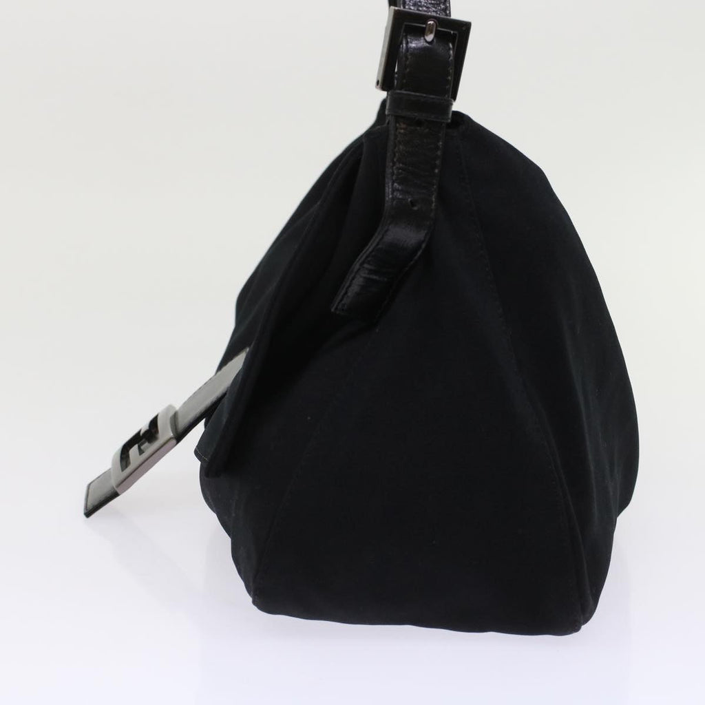FENDI Mamma Baguette Shoulder Bag Nylon Black ep1217
