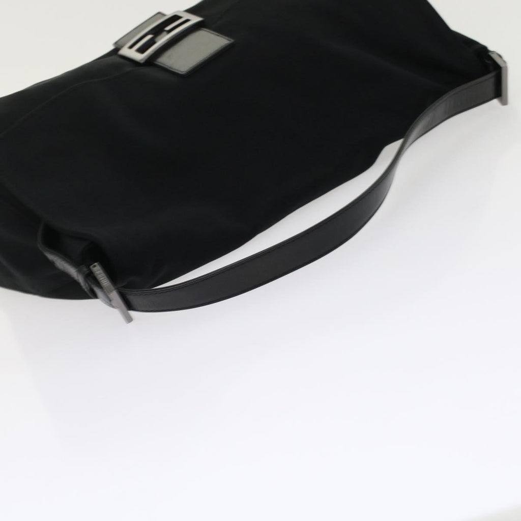 FENDI Mamma Baguette Shoulder Bag Nylon Black ep1217