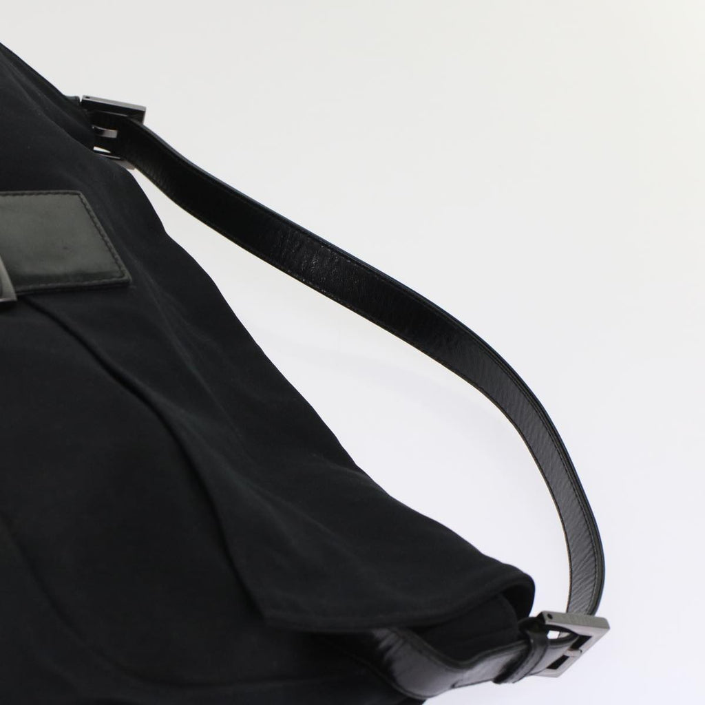FENDI Mamma Baguette Shoulder Bag Nylon Black ep1217