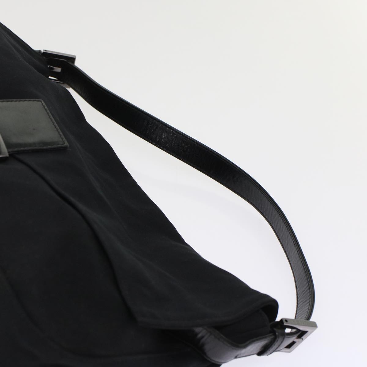 FENDI Mamma Baguette Shoulder Bag Nylon Black ep1217