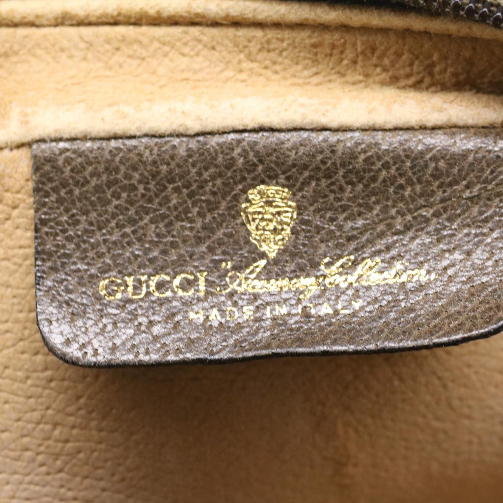 GUCCI GG Canvas Web Sherry Line Clutch Bag Beige Red 22•01•012 ep1227
