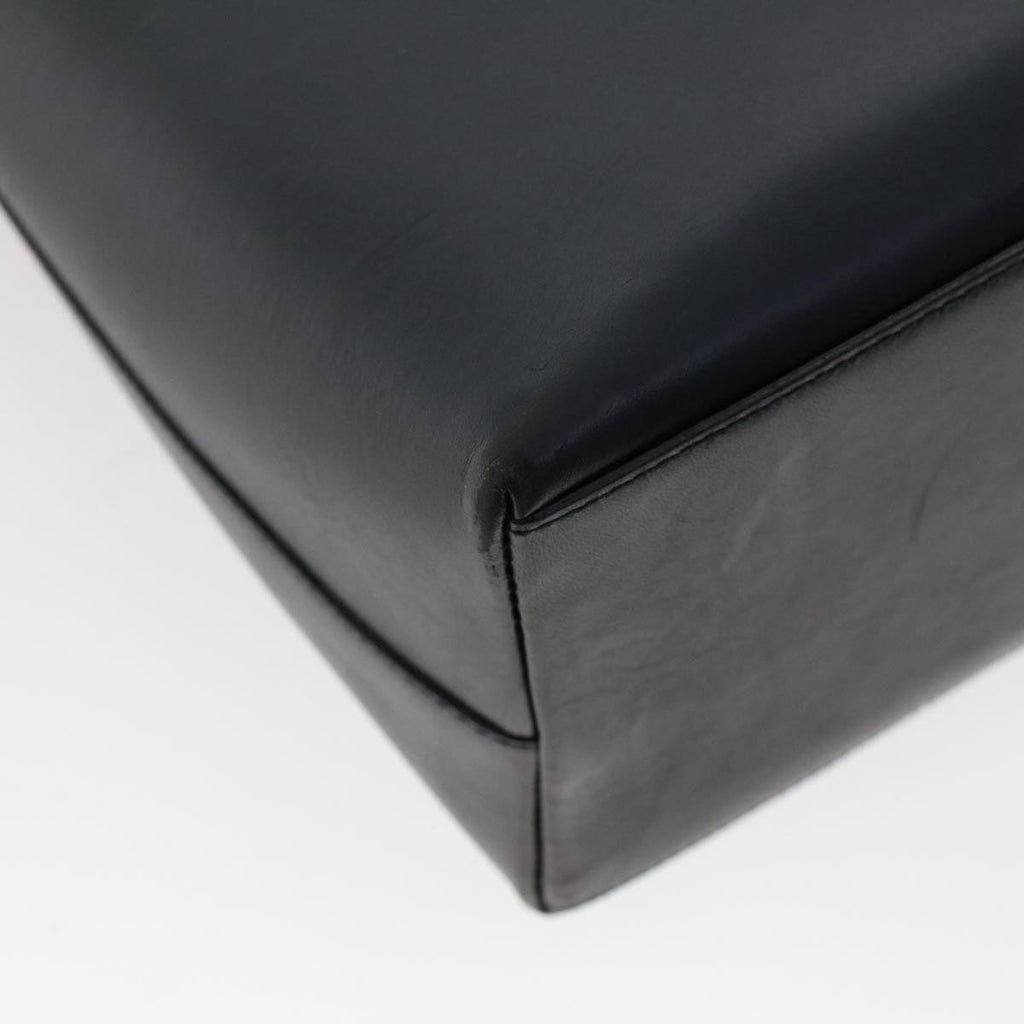 GUCCI Bamboo Shoulder Bag Leather Black ep1264