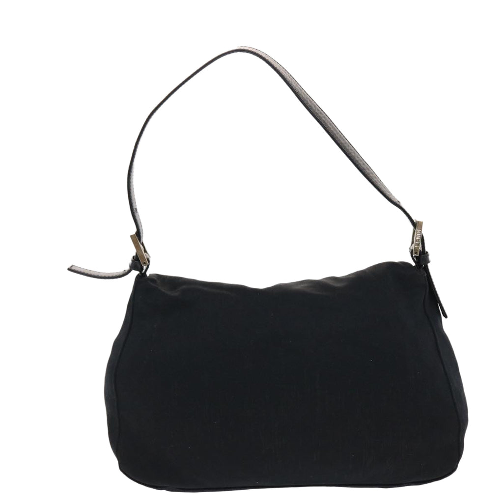FENDI Mamma Baguette Shoulder Bag Nylon Black ep1270