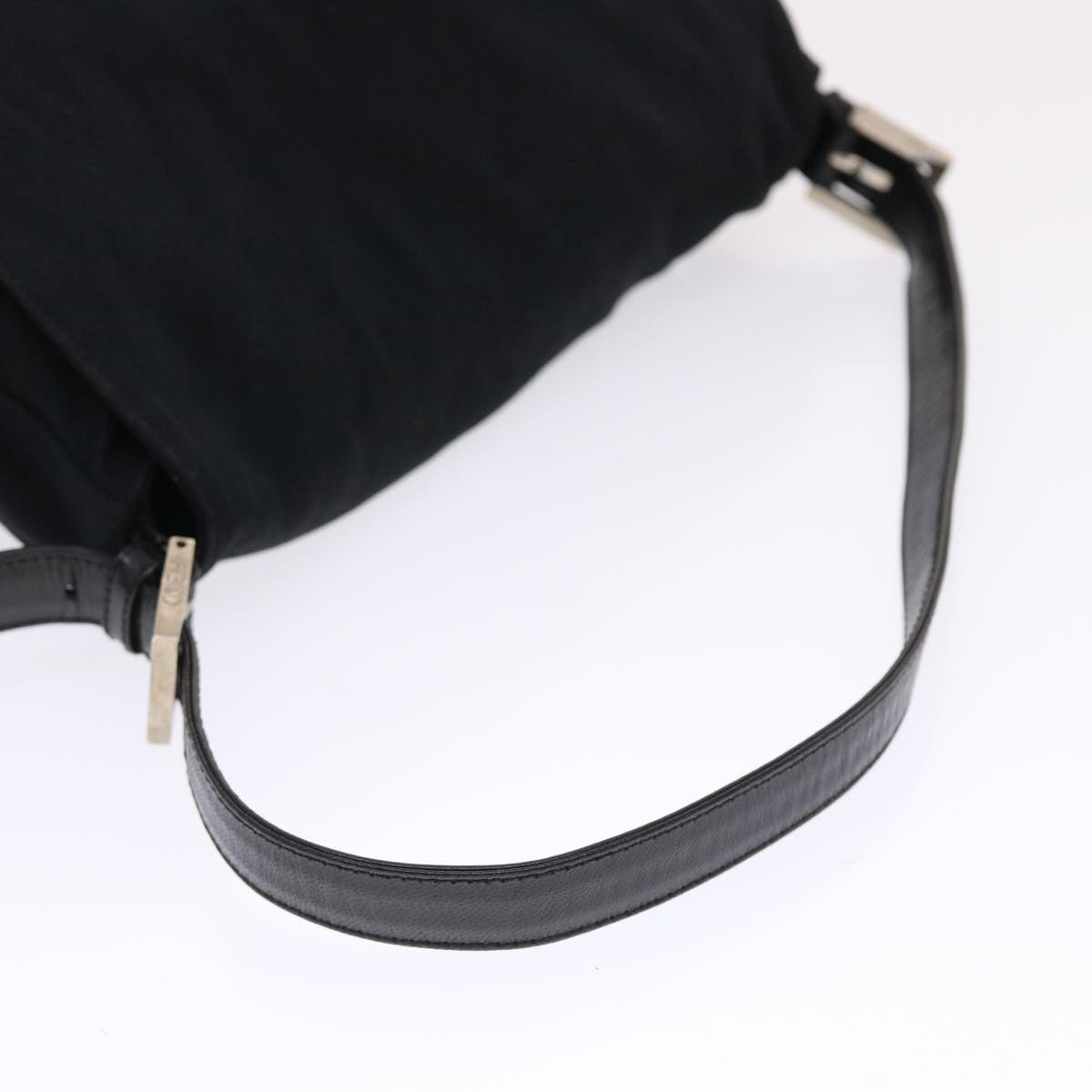 FENDI Mamma Baguette Shoulder Bag Nylon Black ep1270