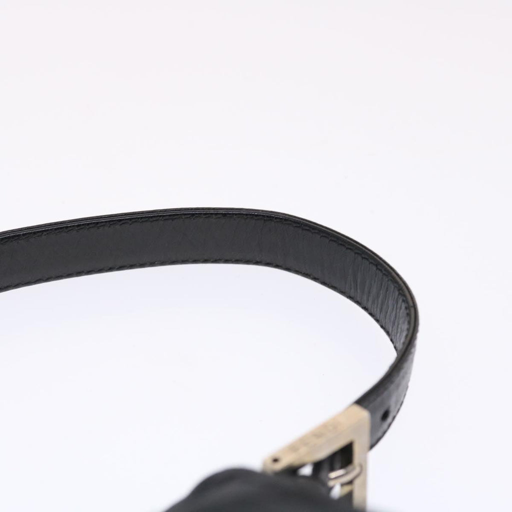 FENDI Mamma Baguette Shoulder Bag Nylon Black ep1270