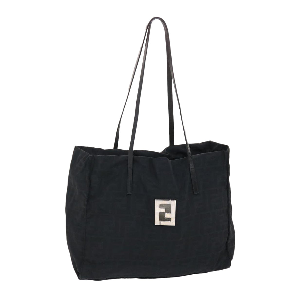 FENDI Zucca Canvas Shoulder Bag Nylon Black ep1271