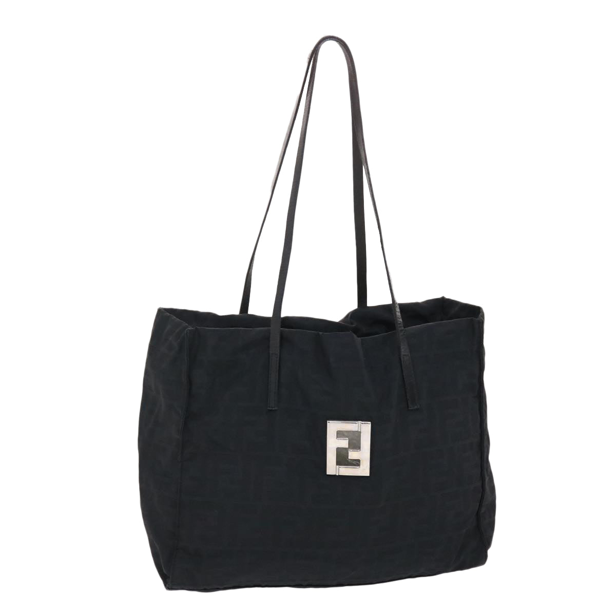 FENDI Zucca Canvas Shoulder Bag Nylon Black ep1271