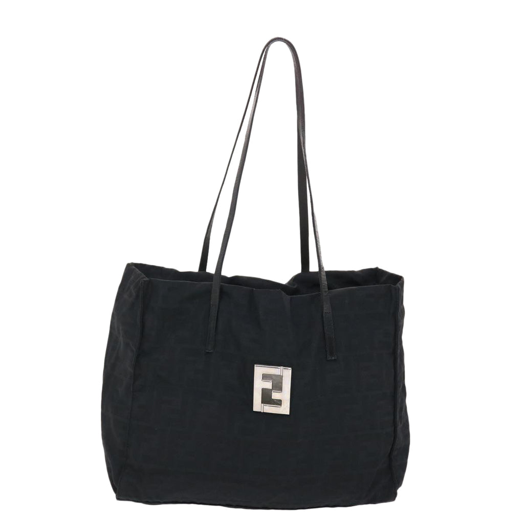 FENDI Zucca Canvas Shoulder Bag Nylon Black ep1271