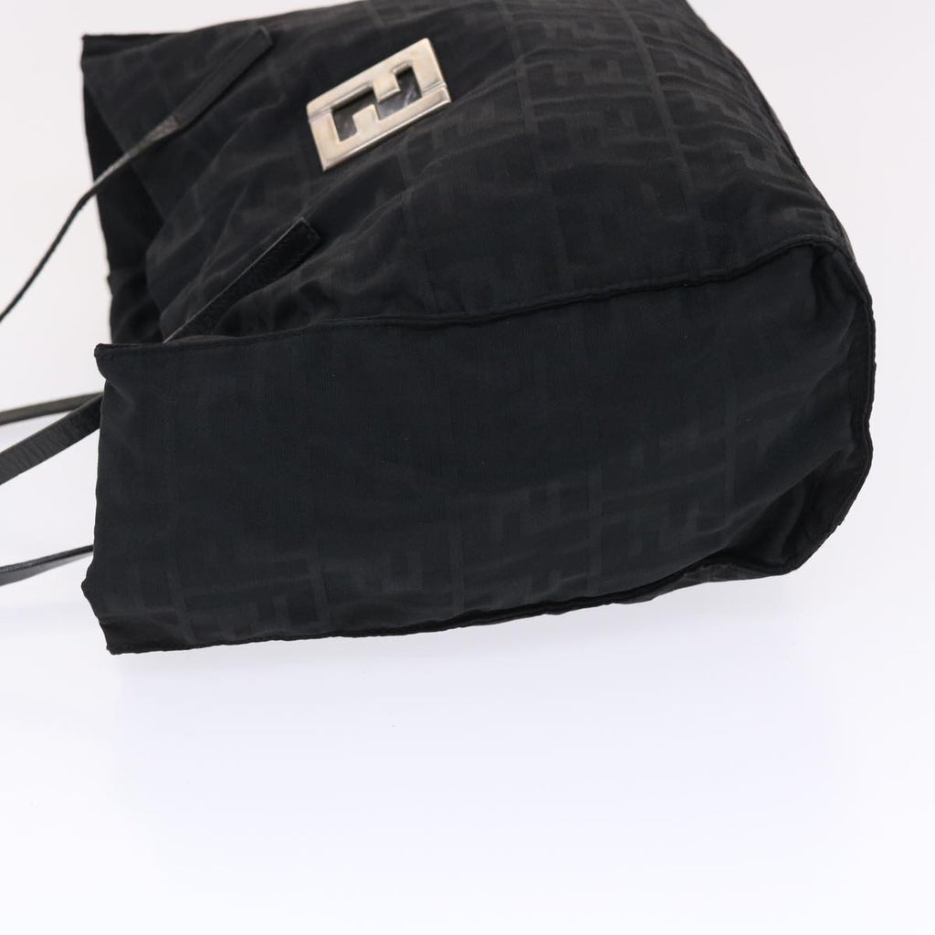 FENDI Zucca Canvas Shoulder Bag Nylon Black ep1271
