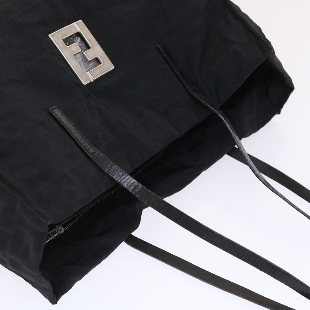 FENDI Zucca Canvas Shoulder Bag Nylon Black ep1271