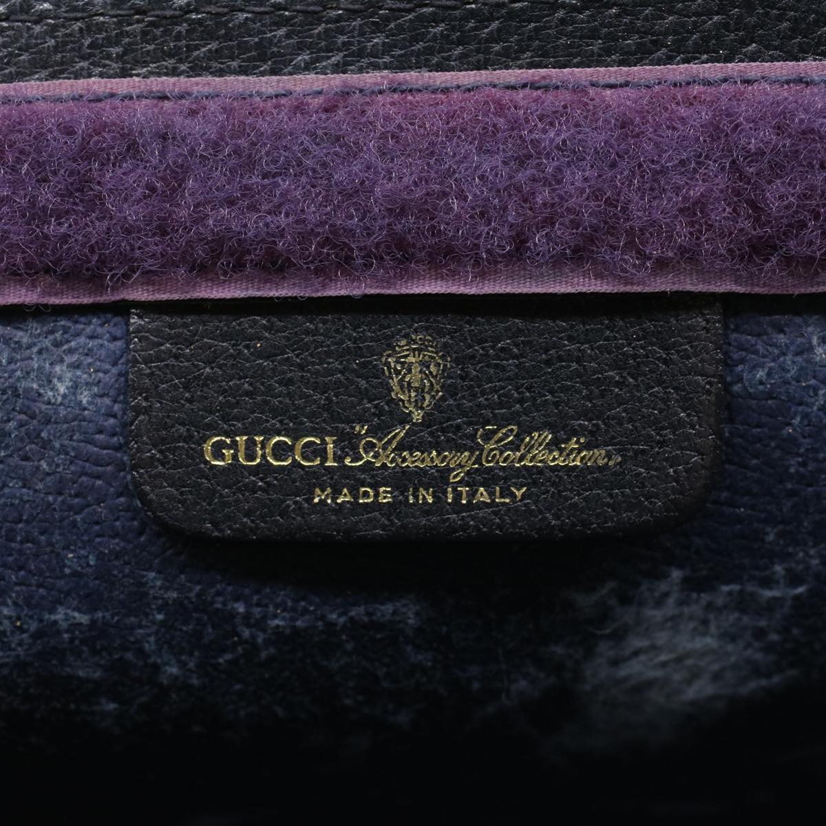 GUCCI GG Canvas Sherry Line Clutch Bag PVC Leather Navy Red ep1288