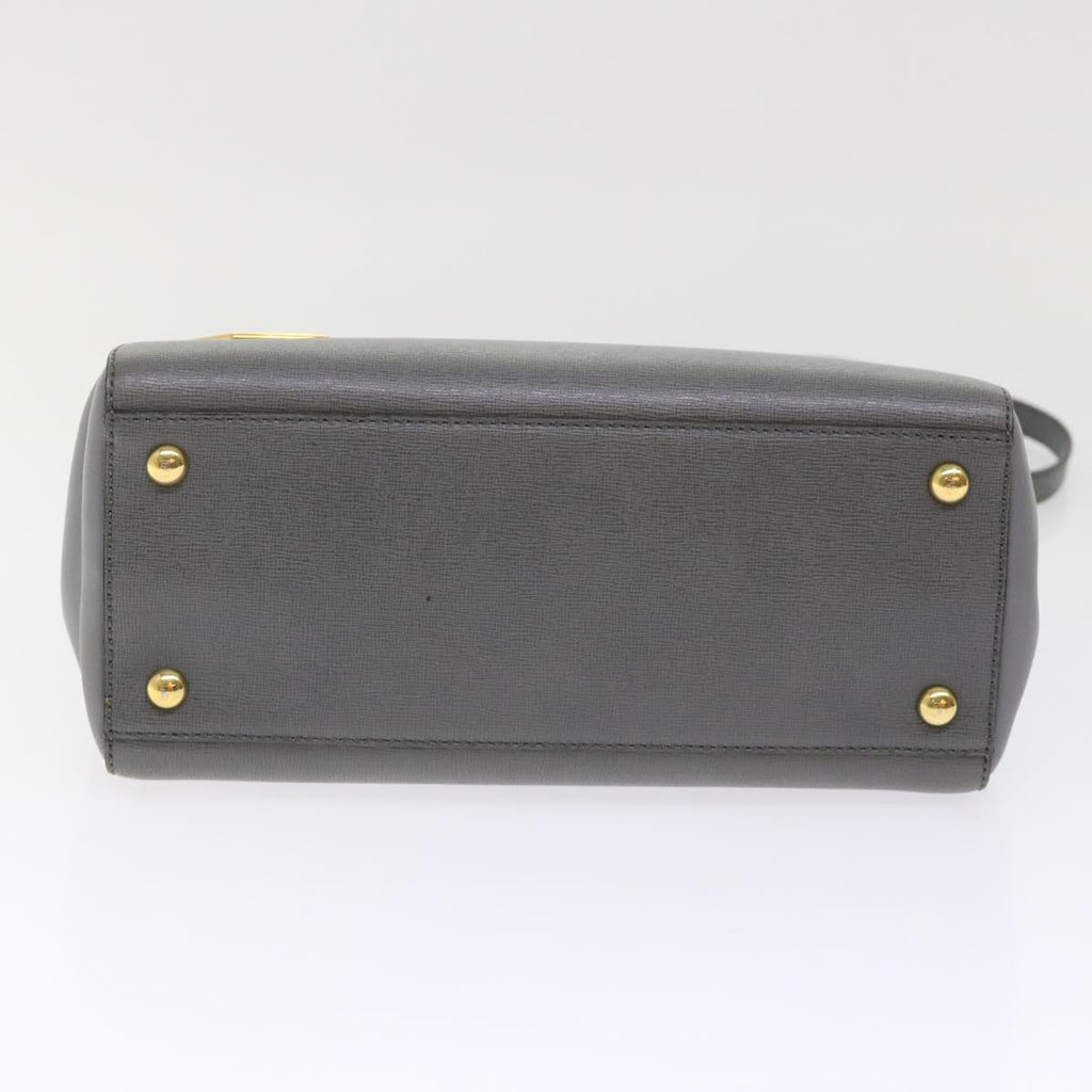 FENDI To Joule Hand Bag Leather 2way Gray ep1294