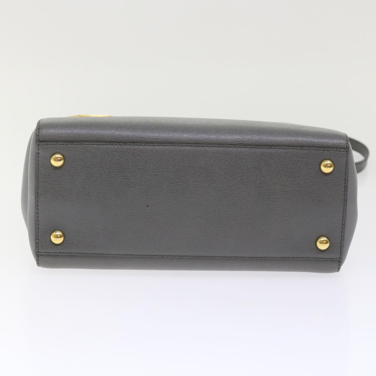 FENDI To Joule Hand Bag Leather 2way Gray ep1294