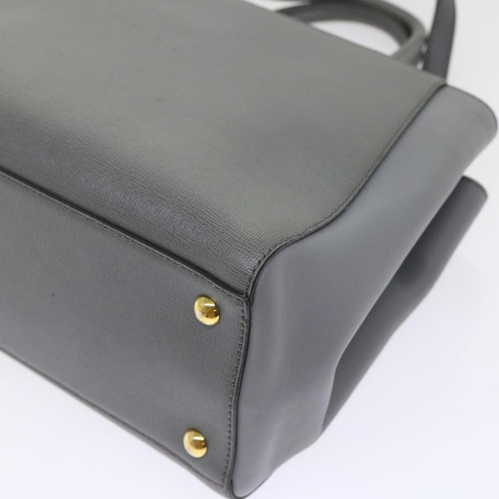 FENDI To Joule Hand Bag Leather 2way Gray ep1294