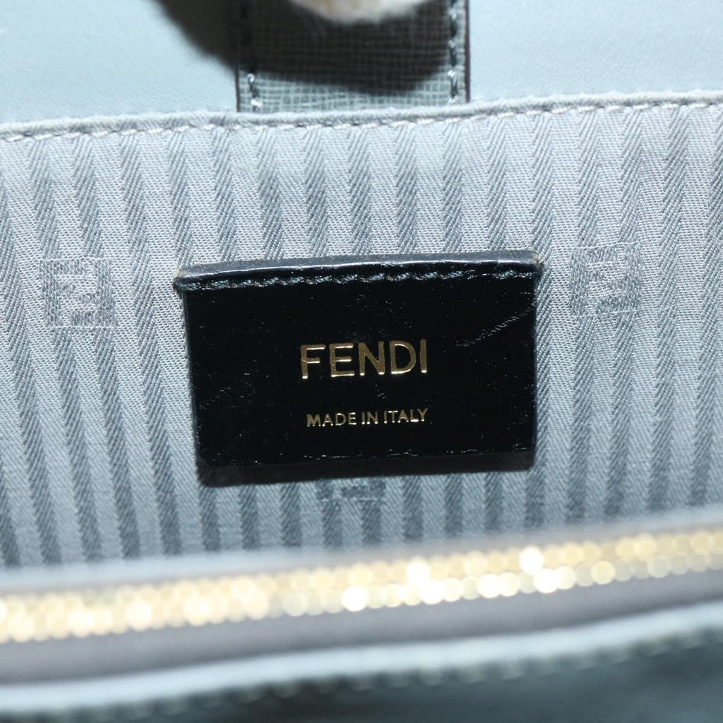 FENDI To Joule Hand Bag Leather 2way Gray ep1294