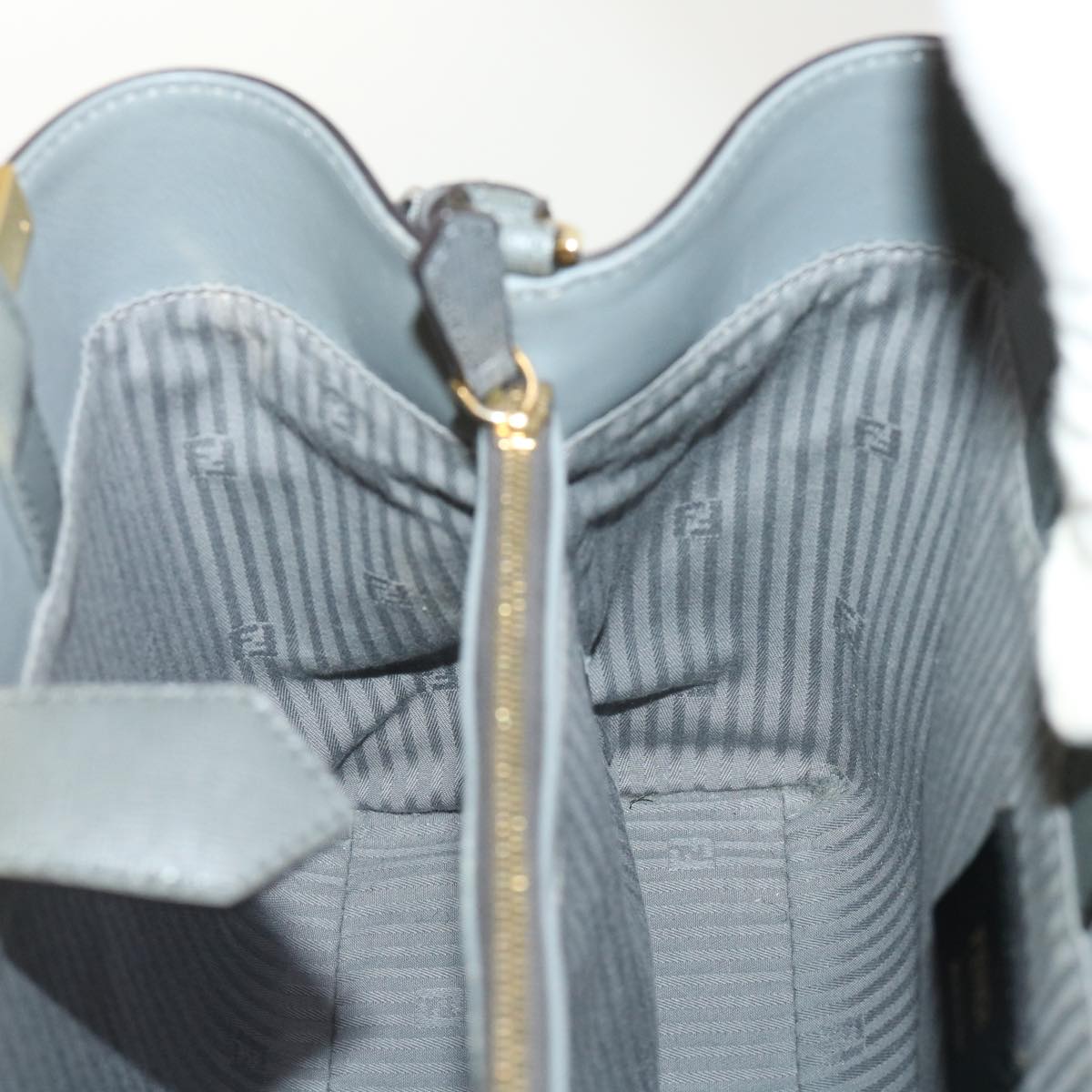 FENDI To Joule Hand Bag Leather 2way Gray ep1294
