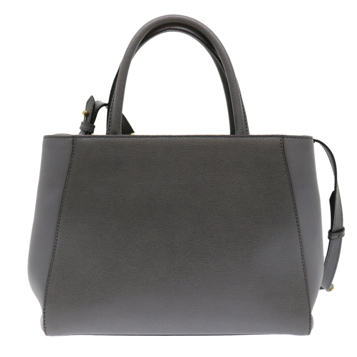 FENDI To Joule Hand Bag Leather 2way Gray ep1294