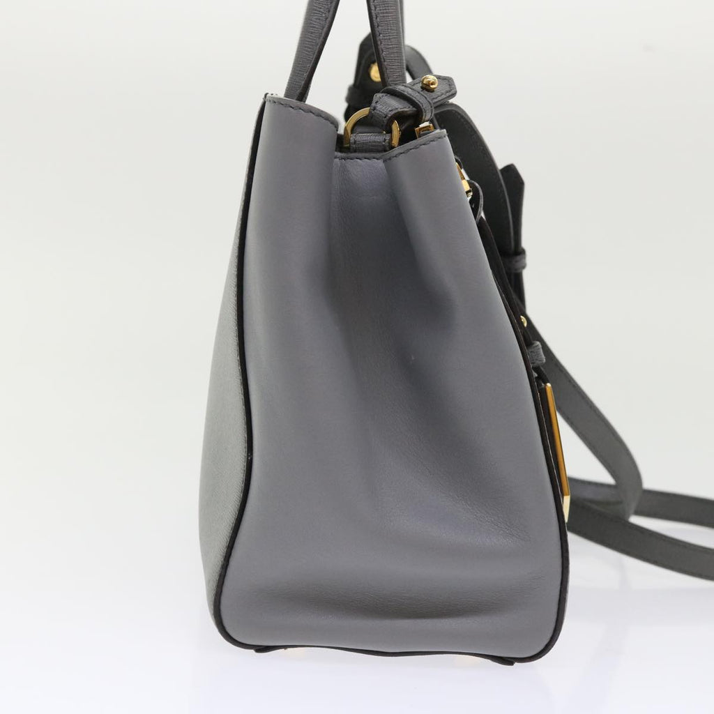 FENDI To Joule Hand Bag Leather 2way Gray ep1294