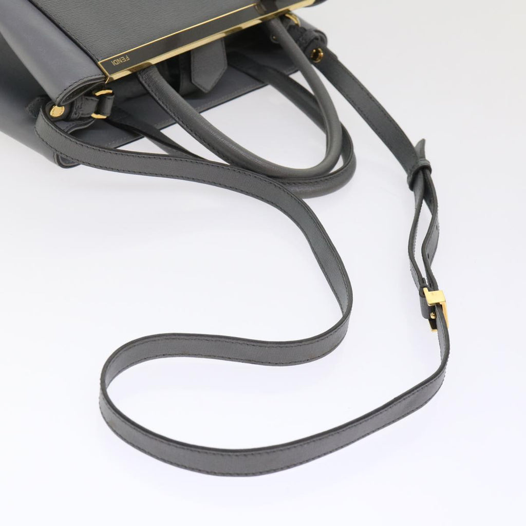 FENDI To Joule Hand Bag Leather 2way Gray ep1294