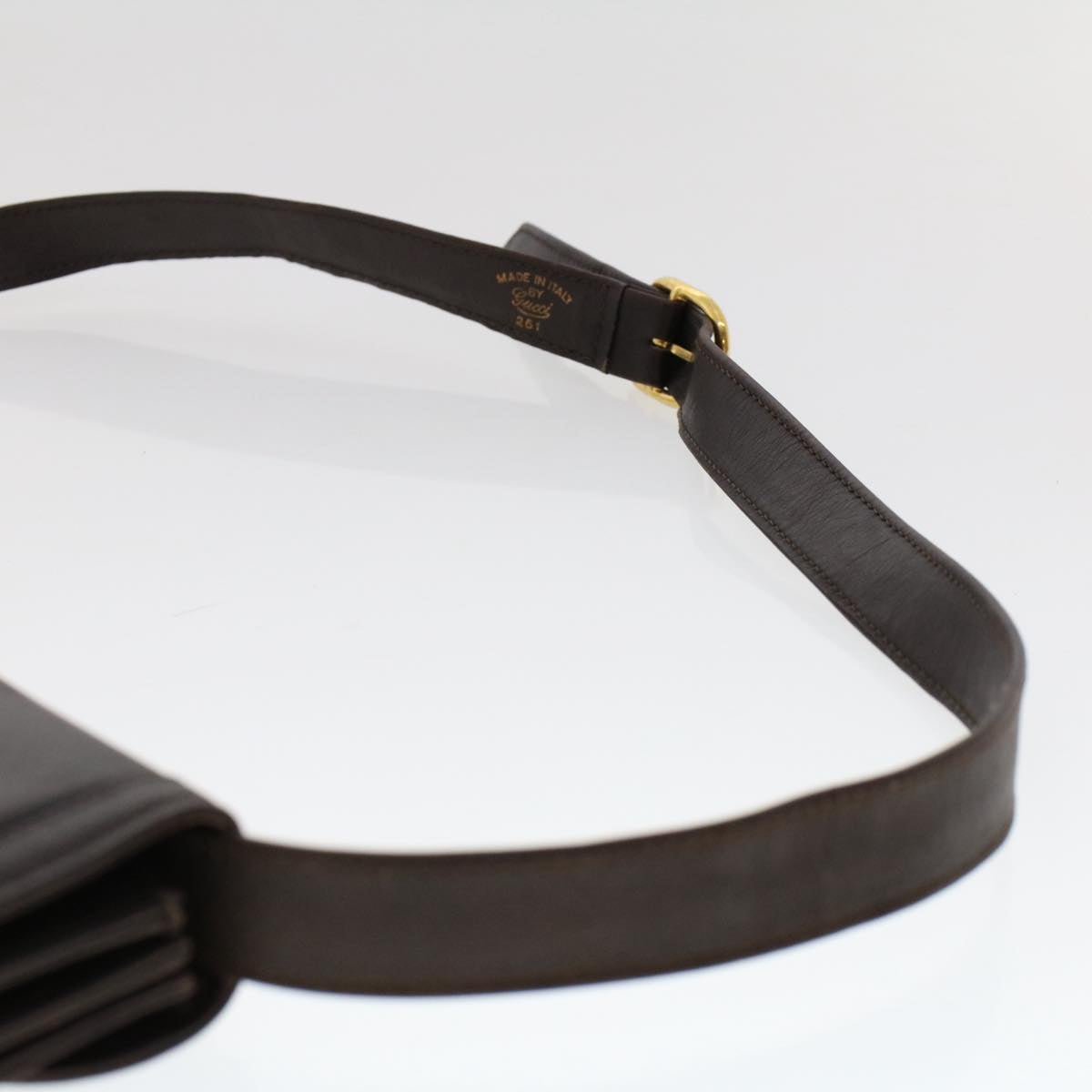 GUCCI Shoulder Bag Leather Brown ep1303