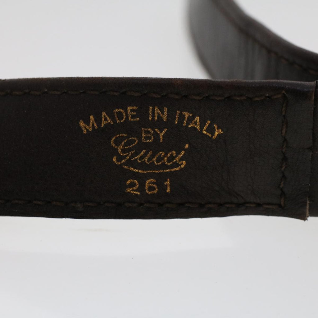 GUCCI Shoulder Bag Leather Brown ep1303