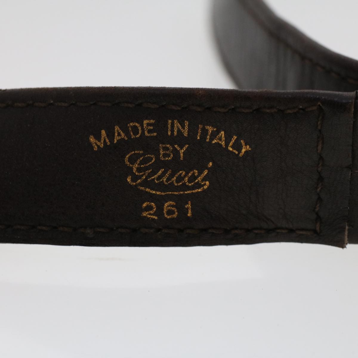 GUCCI Shoulder Bag Leather Brown ep1303