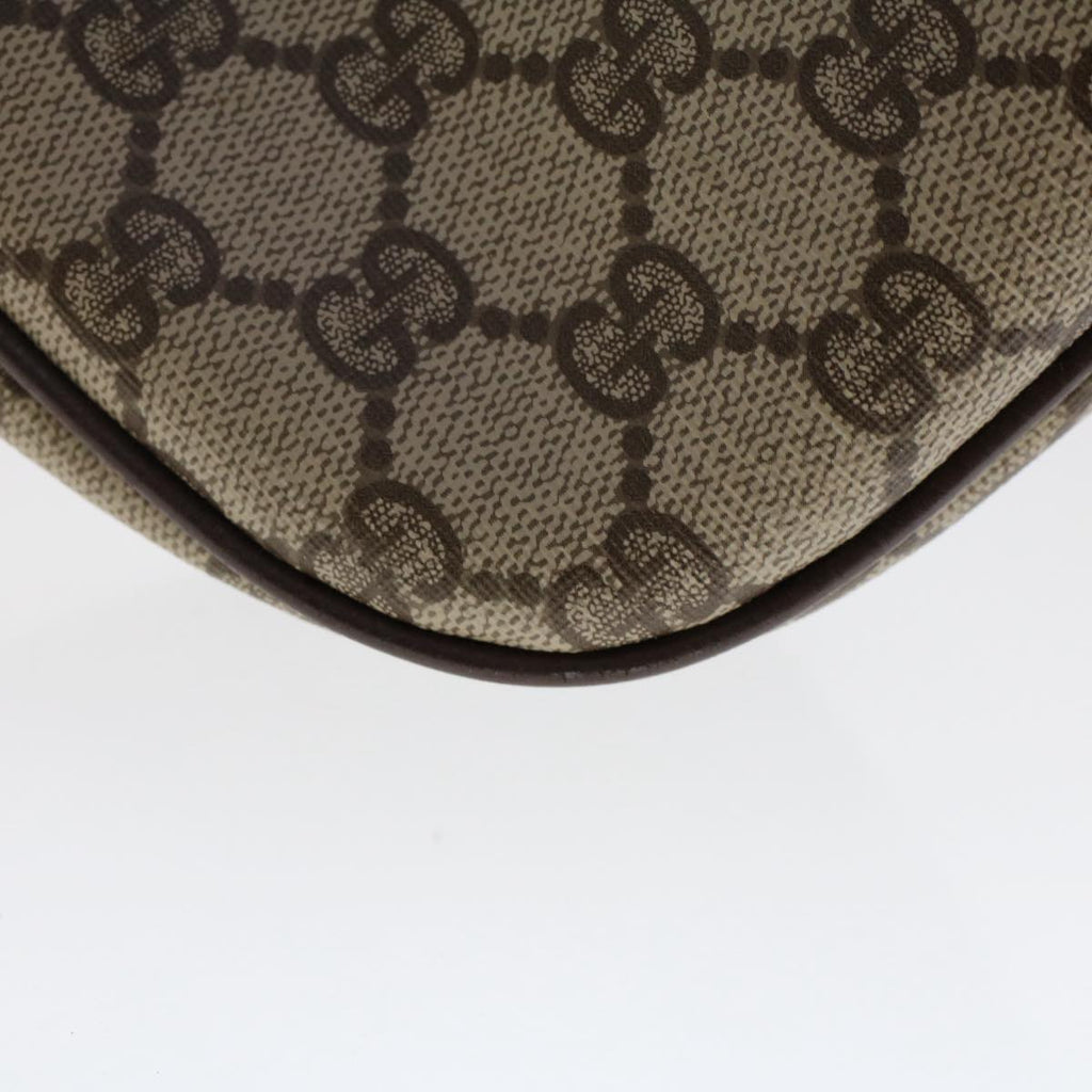GUCCI GG Canvas Web Sherry Line Shoulder Bag PVC Leather Beige Red ep1332