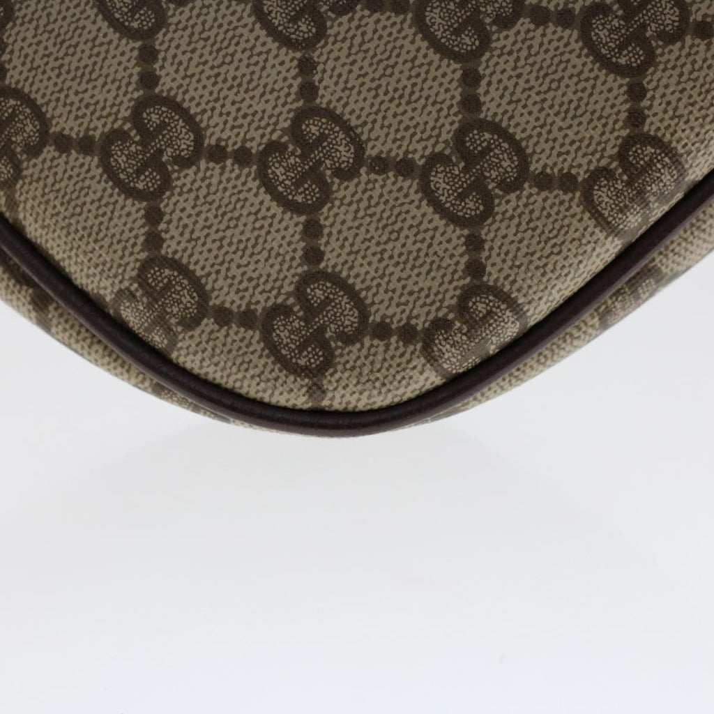 GUCCI GG Canvas Web Sherry Line Shoulder Bag PVC Leather Beige Red ep1332