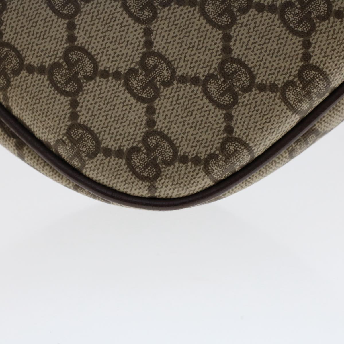 GUCCI GG Canvas Web Sherry Line Shoulder Bag PVC Leather Beige Red ep1332