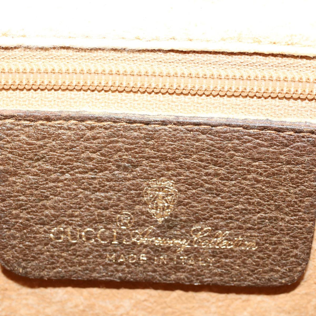 GUCCI GG Canvas Web Sherry Line Shoulder Bag PVC Leather Beige Red ep1332