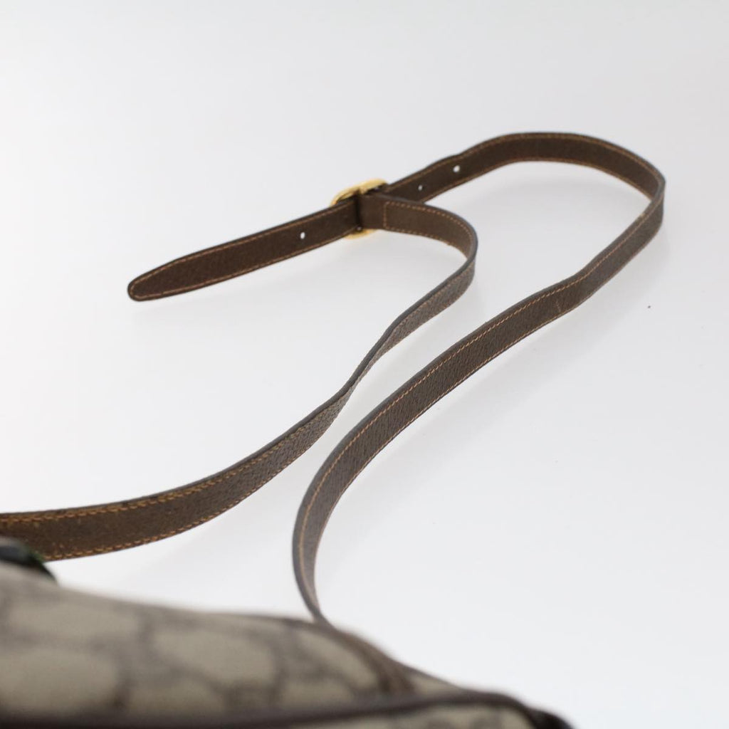 GUCCI GG Canvas Web Sherry Line Shoulder Bag PVC Leather Beige Red ep1332